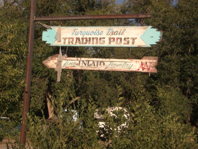 Highway 14 sign of Turquoise Trail