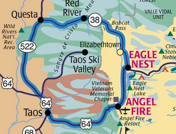 A map of the area surrounding eagle nest.