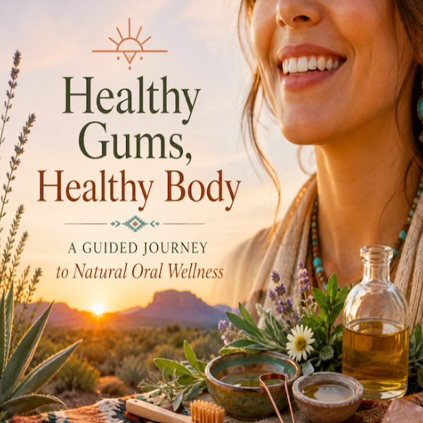 Lady with herbs and other healthy concoctions with a sunset in the background